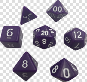 Purple With White Numbers Set Of 7 Polyhedral Rpg Dice   Dnd Dice Transparent Background  HD Png Download