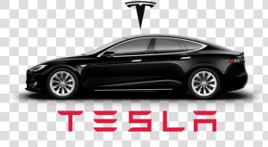 Tesla Logo And Black Model S   2010 Tesla Model 3  HD Png Download