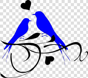 Free Valentine Gifs Valentine Animations Clipart   Love Birds Black And White  HD Png Download