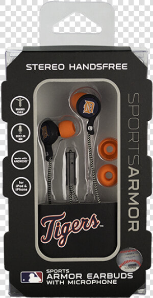 Tigers Sports Armor Earbuds With Microphone   Headphones  HD Png Download