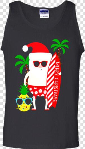 Santa Claus Surfing Hawaiian Shirt Summer Christmas   Christmas Hawaiian Tshirt  HD Png Download