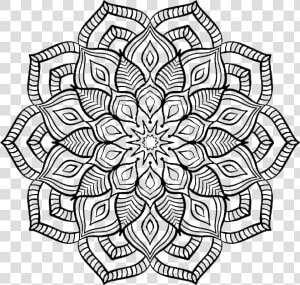 Transparent White Mandala Png   Mandala Coloring Sheets For Teens  Png Download