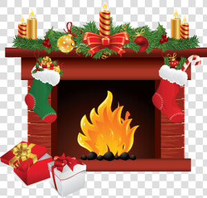   Fireplace  Christmas   Christmas Fireplace Scene Clipart  HD Png Download