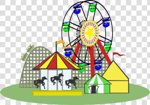 Transparent Theme Park Png   Carnival Clipart Black And White  Png Download