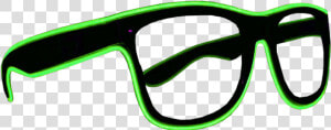 Black Frame El Wire Glasses   Purple And Black Frame For Glasses  HD Png Download