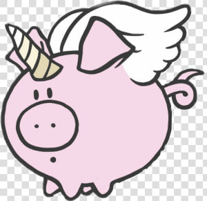 Cerdicorn Piggy Pig Unicorn Sticker   Unicorn Pig Png  Transparent Png