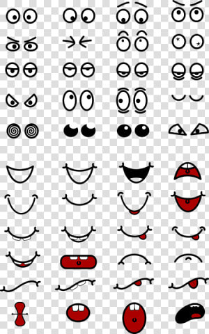 Eyes  Fun  Mouth  Parts  Rolling Eyes  Laughing   Facial Features Clipart  HD Png Download