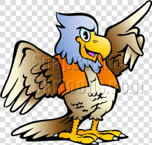 Eagle Pointing Right   Cartoon Bird Pointing  HD Png Download