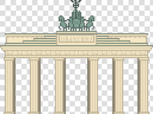 A Pixel Version Of The Brandenburg Gate In   Brandenburg Gate Png  Transparent Png