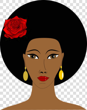 African  Afro  Black  Cartoon  Face  Hair  People    Black Woman Face Clipart  HD Png Download