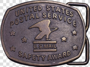 United States Postal Service Safety Award Belt Buckle   Emblem  HD Png Download