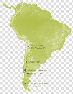 Chile In South America Map   South America Border Map  HD Png Download