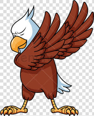 Eagle Dabbing Bald Vector Cartoon Clipart Transparent   Cartoon Eagle Dabbing  HD Png Download