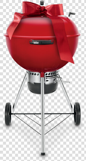 The Classic Gift All Wrapped In Red   Weber Master Touch Red  HD Png Download