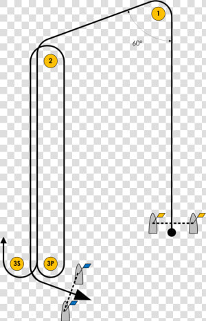 60 Degree Trapezoid Outer 2008 Sailing Olympics   W 4 Race Course  HD Png Download