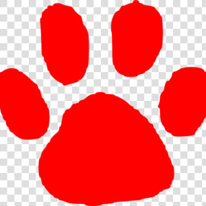 Red Paw Print Red Paw Print Clip Art At Clker Vector   Dog Paw Print Green  HD Png Download