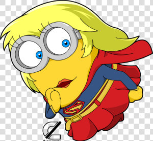 Supergirl Dc Minion Despicable   Minion Supergirl  HD Png Download