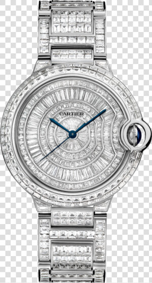 Transparent Diamond Watch Png   Cartier Ballon Diamond Watch  Png Download