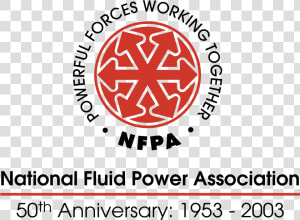 Nfpa 50th Anniversary Logo Png Transparent   National Fluid Power Association  Png Download