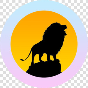 Liontourssilhouette   Roaring Lion Silhouette  HD Png Download