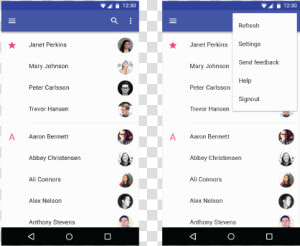 Action Overflow Menu   React Native Material Dropdown  HD Png Download