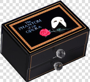 Mask  amp  Rose Glass Drawer Box Class   Fantasma De La Opera Caja Musical  HD Png Download