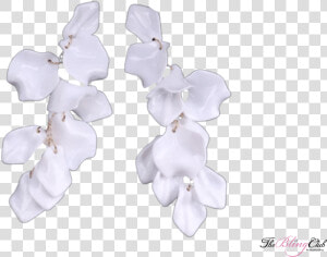 The Bling Club White Rose Petal Dangle Earrings   Orchid  HD Png Download