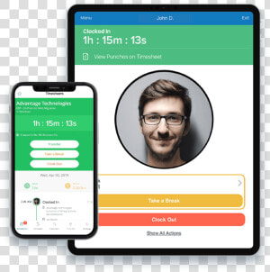 Employee Time Clock App   Time And Attendance Software  HD Png Download