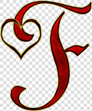 Valentine Capital Letter F   Letter F In Heart  HD Png Download