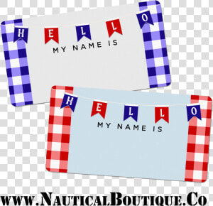 Name Tag   Png Download   Picnic Themed Name Tag  Transparent Png