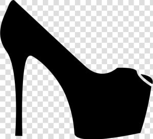 High heeled Shoe Stiletto Heel   Black High Heel Png Transparent  Png Download