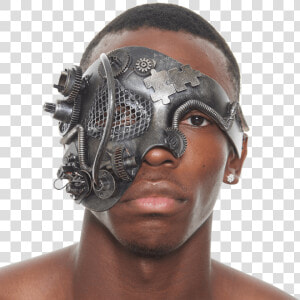 Silver Steampunk Terminator Mask   Mask  HD Png Download