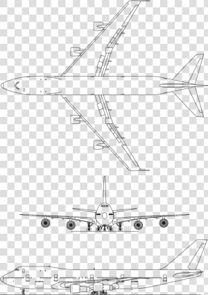 Boeing 747 Side Front View  HD Png Download