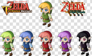 Triforce Drawing Heroes Graphic Freeuse   Four Swords And Triforce Heroes  HD Png Download