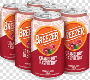 Bacardi Breezer Cranberry Raspberry 6 X 355 Ml   Bacardi Cranberry Rum  HD Png Download