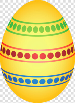 Yellow Colorful Dotted Easter Egg Png Clipairt Picture   Yellow Easter Egg Png  Transparent Png