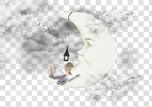 Moon  Clouds  Dream  Lantern  Sky  Boy  Child  Books   Moon Dream Png  Transparent Png