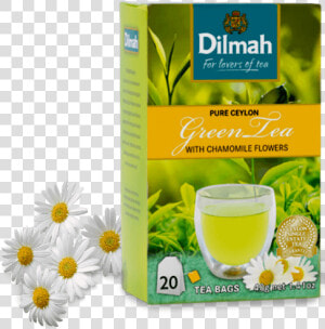 Pack Of Green Tea And Chamomile Flowers   Dilmah Ceylon Green Tea  HD Png Download