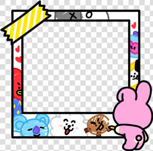 Bt21 Bts Sticker Cute Kook Love Pink   Bts Frame Png  Transparent Png