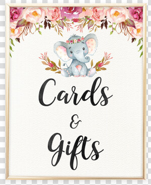 Elephant Baby Shower Cards And Gifts Printable Sign   My Water Broke Baby Shower Game Printable  HD Png Download