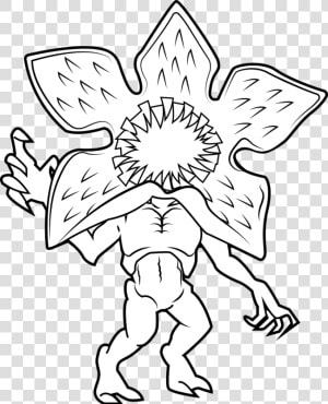 Stranger Things Demogorgon Coloring Page  HD Png Download