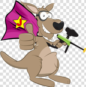 Jack S Paintball Super Hero Kangaroo   Superhero Kangaroo Cartoon  HD Png Download