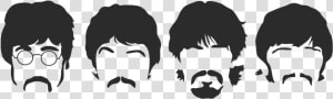 The Beatles Abbey Road Image Silhouette Help   Beatles Faces Logo  HD Png Download