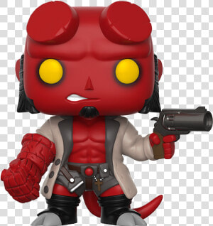 Hellboy With Jacket Pop   Hellboy Pop Vinyl List  HD Png Download