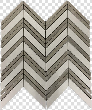 White Thassos Chevron With Sand Dollar Strips Mosaic   Marble  HD Png Download