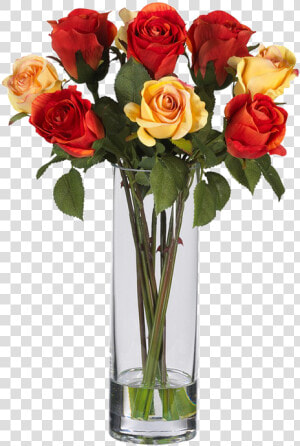 Silk Flower Arrangement In A Vase  HD Png Download