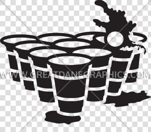 Clipart Beer Black And White   Black And White Beer Pong  HD Png Download