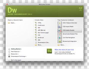 Dreamweaver Cs5  HD Png Download