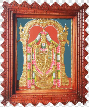 Balaji 24 Carat Gold Antique Finish Traditional Tanjore   Thanjavur Painting  HD Png Download