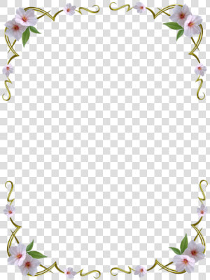  flower  frame  frames  pretty  borders  border  tropical   Pretty Borders And Frames  HD Png Download